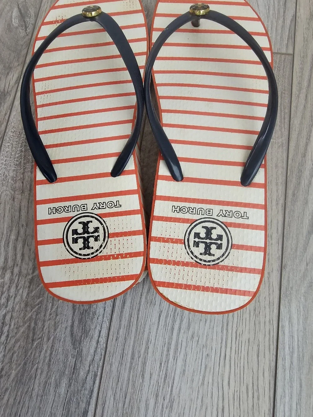 Tory Burch Striped Mini Wedge Sandals